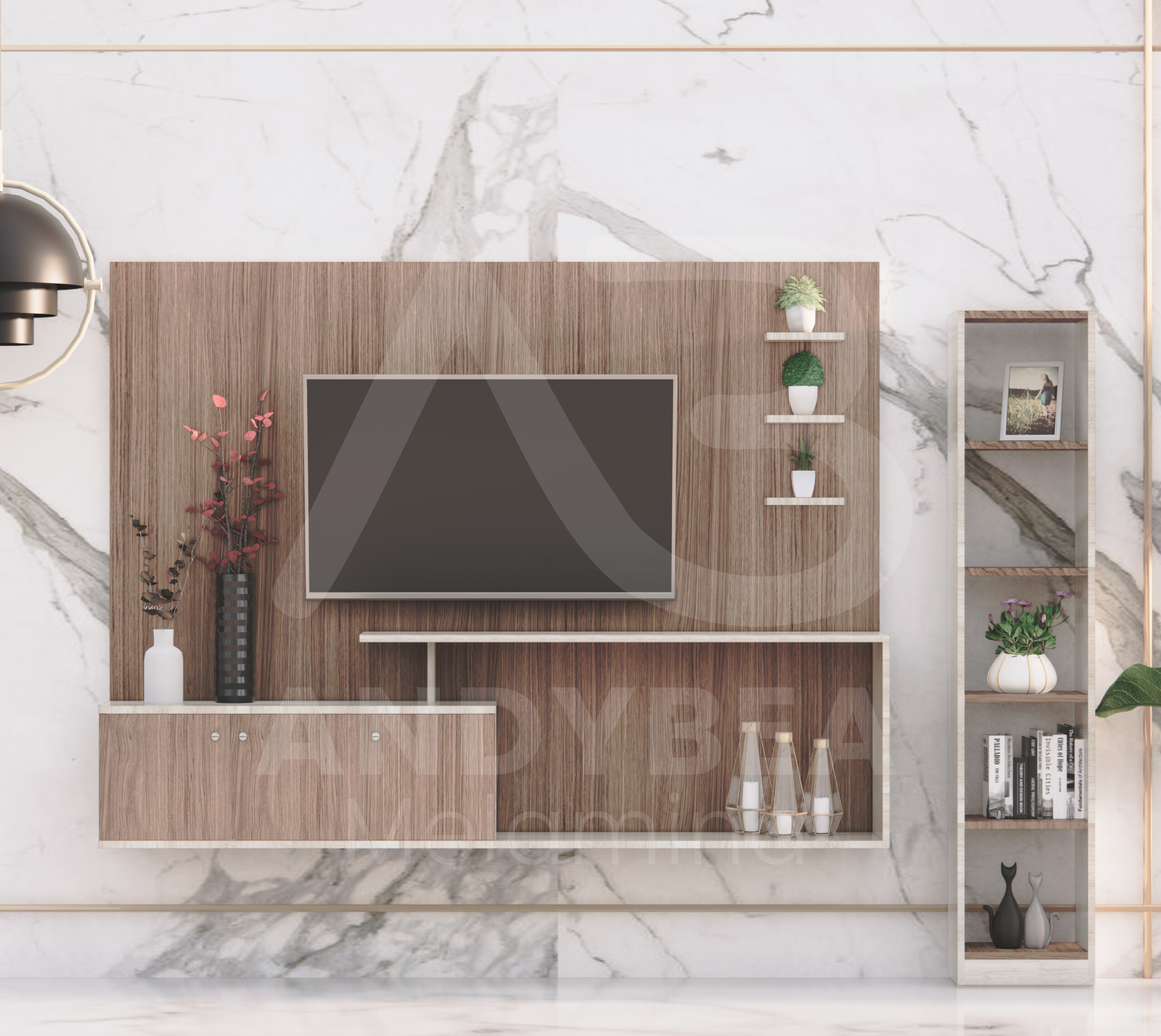 Plano de Estar TV Boho + Estante Auxiliar